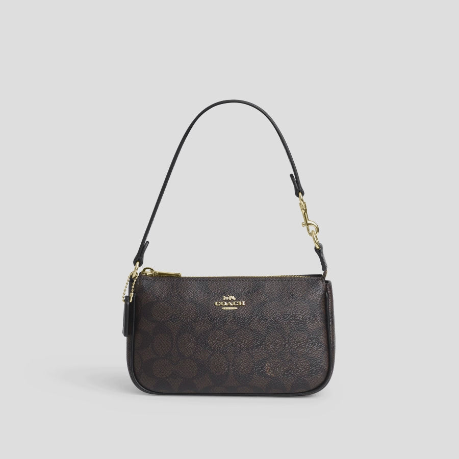Coach Nolita 19 In Signature Canvas - signature canvas/Gold/Walnut/Black